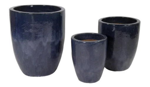 Glazed Egg Vase Antique Grey