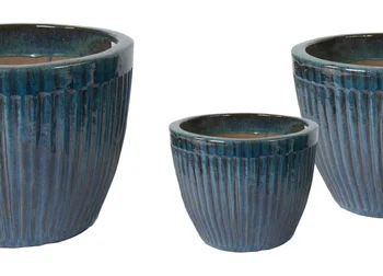 Glazed Melon Egg Pot Celadon