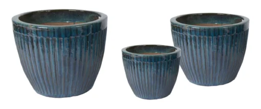 Glazed Melon Egg Pot Celadon