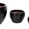 Portly Egg Fishbone Shine Black