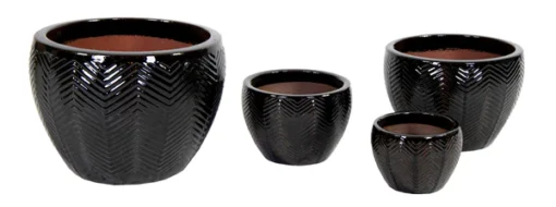 Portly Egg Fishbone Shine Black