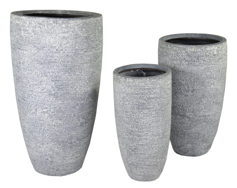 Utah High Vase Washed Grey