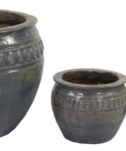 Glazed Off Bowl Rim Blue