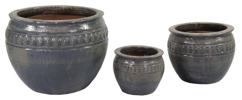 Glazed Off Bowl Rim Blue