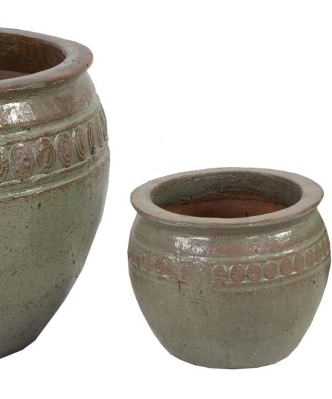 Glazed Off Bowl Rim Green
