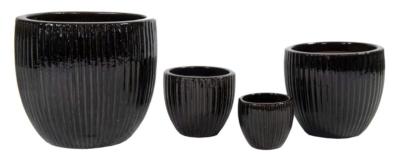 Portly Egg Rib Shiny Black
