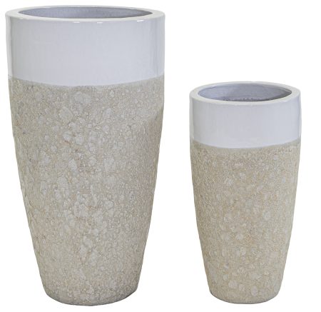 Antique 2Tone Round High White