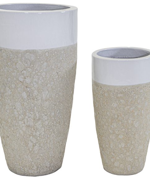 Antique 2Tone Round High White