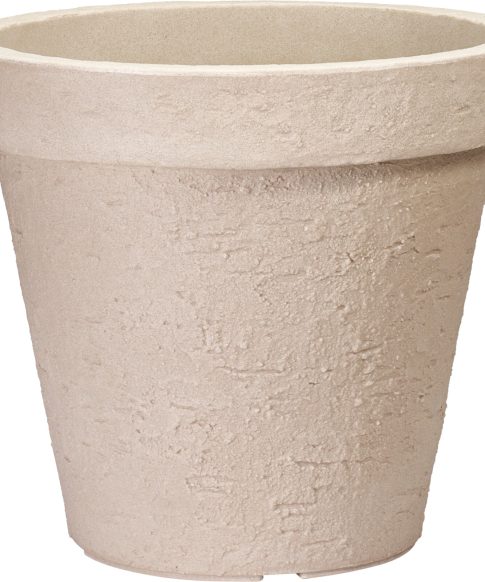 Bloempot Kunststof steen motief - Zandkleur